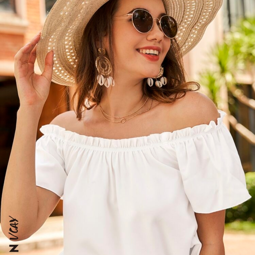 Women's off the shoulder blouse Shein
